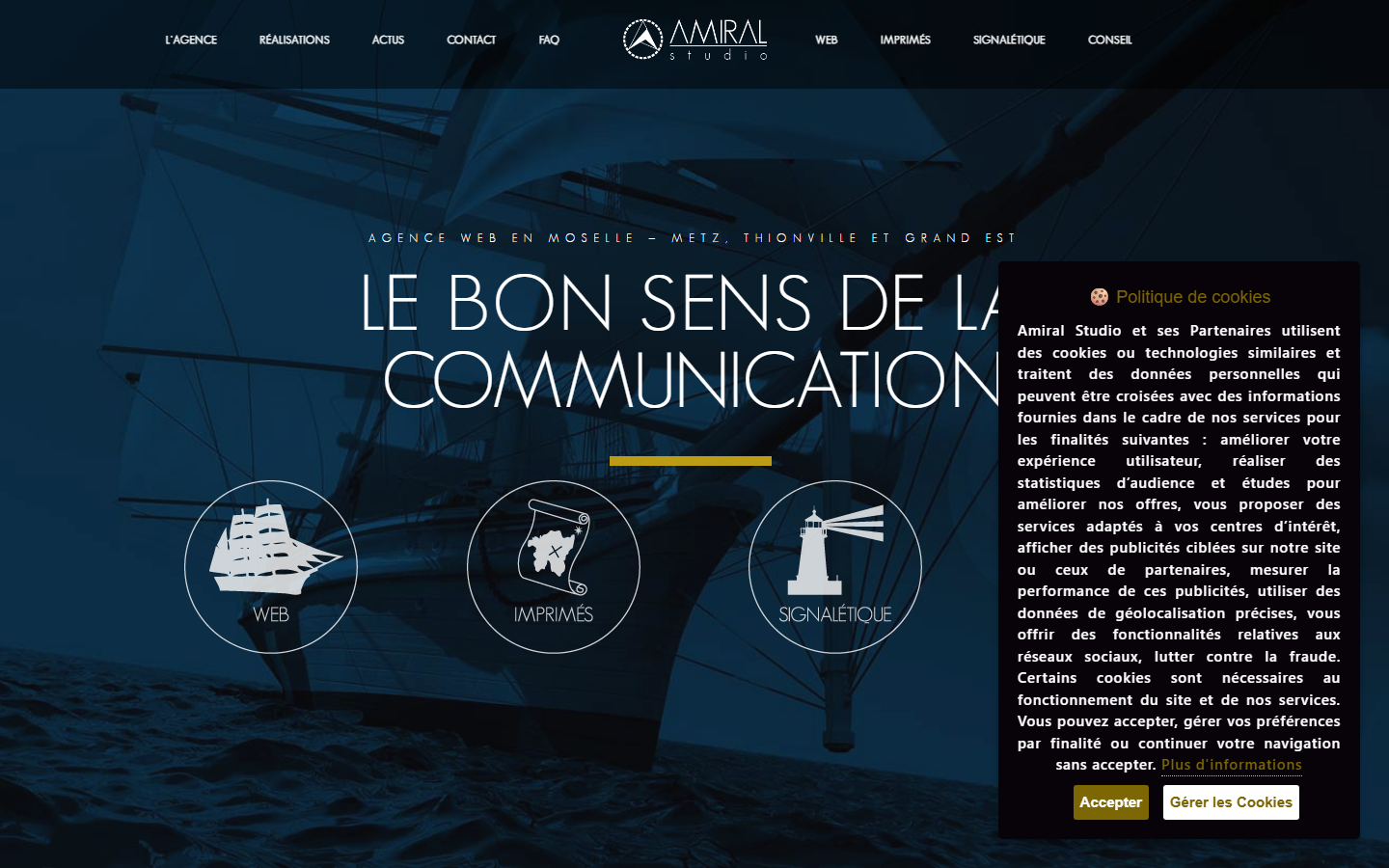 Aperçu du site de AMIRAL STUDIO