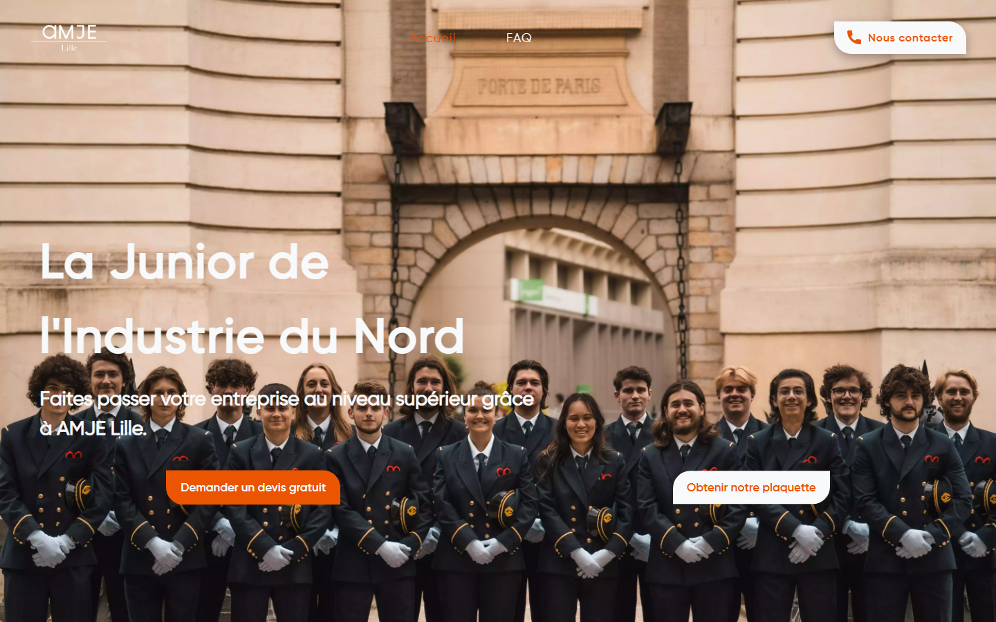 Aperçu du site de AMJE Lille