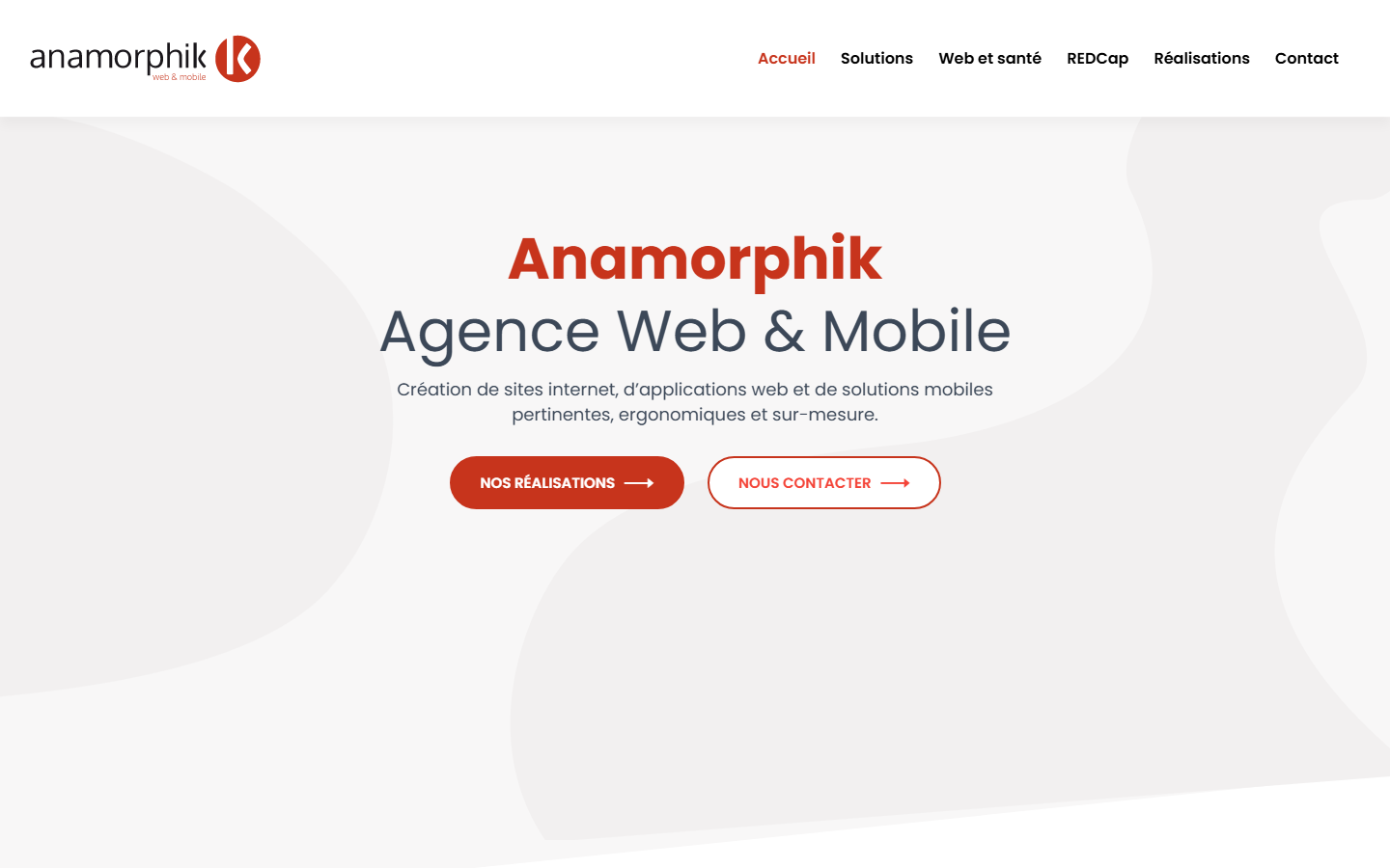 Aperçu du site de Anamorphik