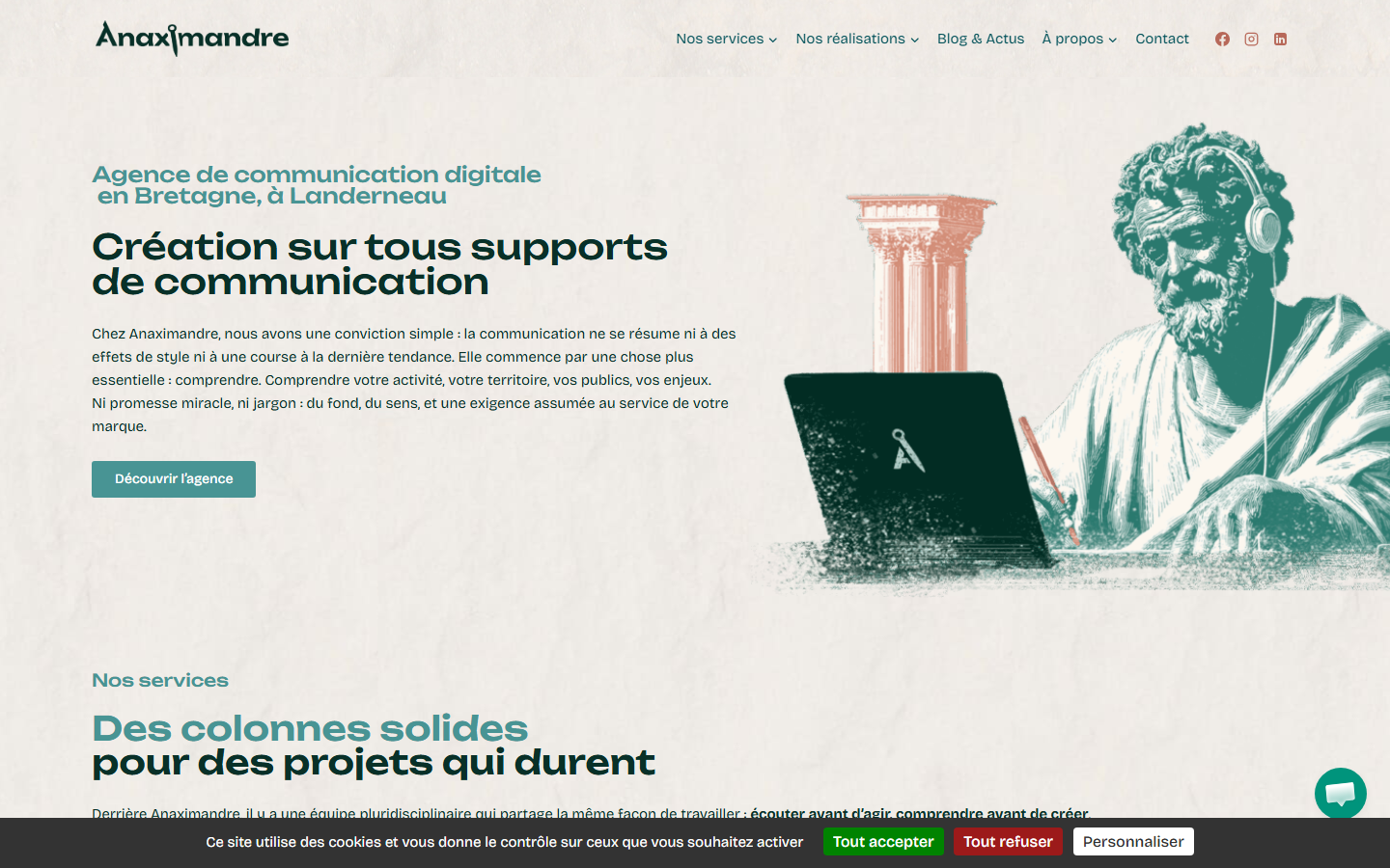 Aperçu du site de Anaximandre