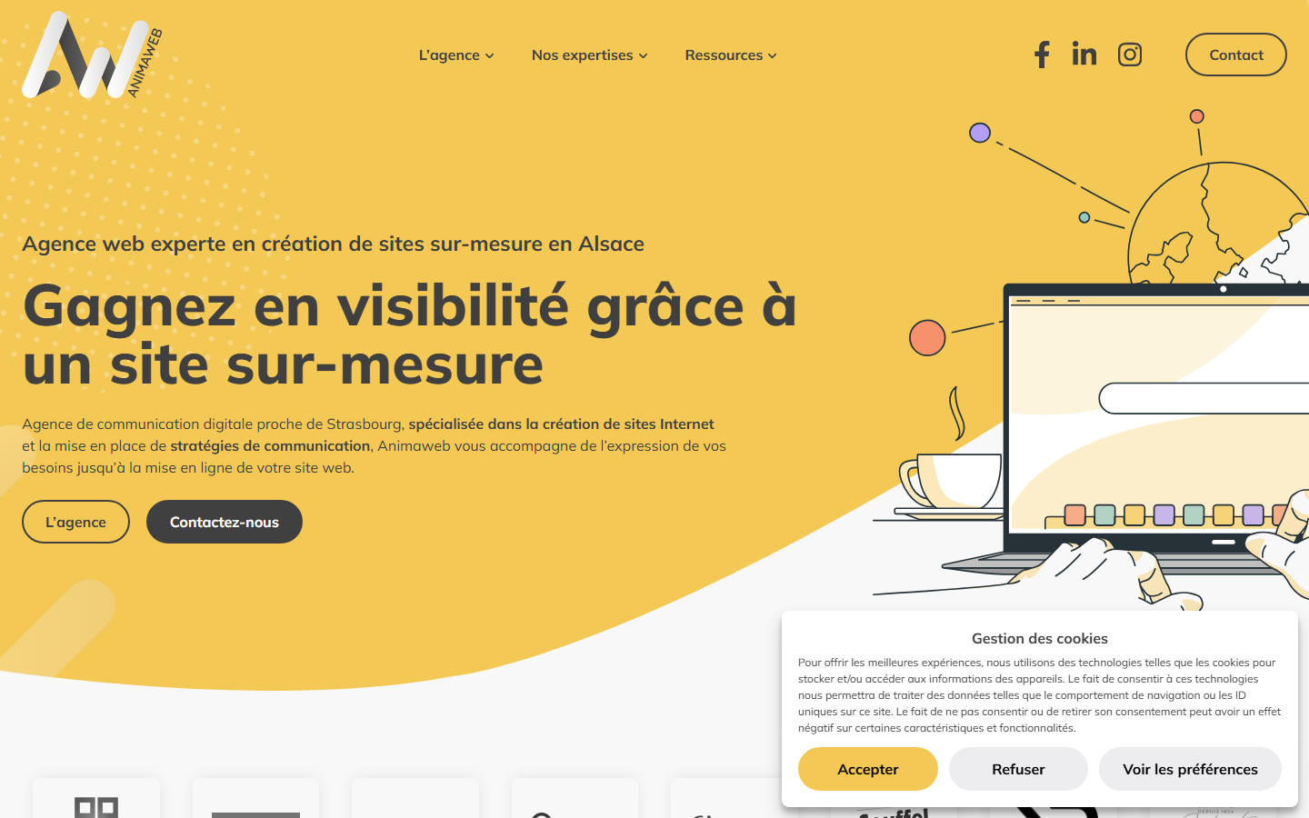 Aperçu du site de Animaweb