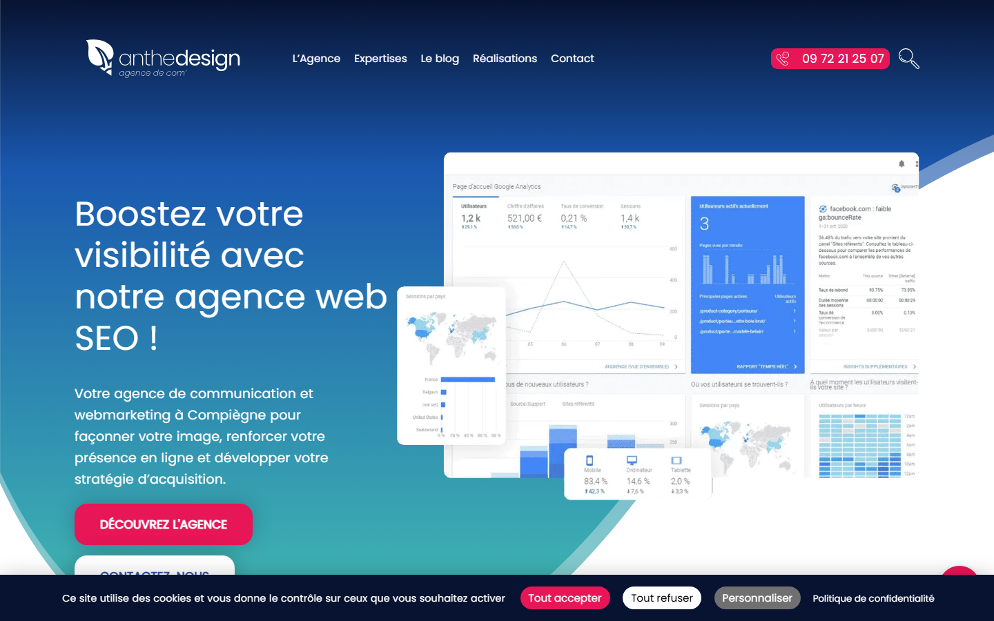 Aperçu du site de Anthedesign