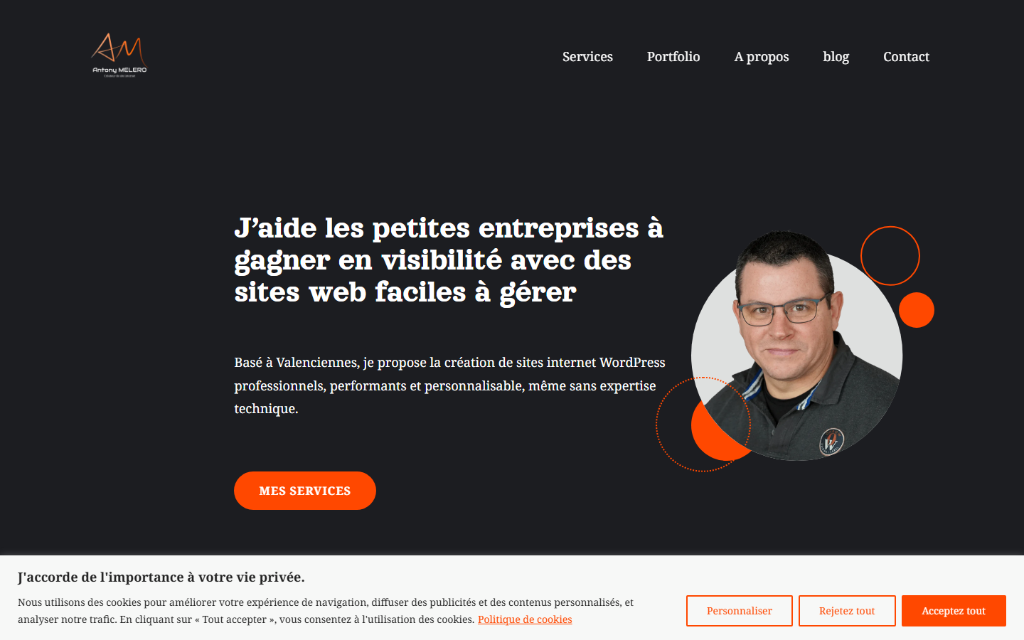 Aperçu du site de MELERO Antony