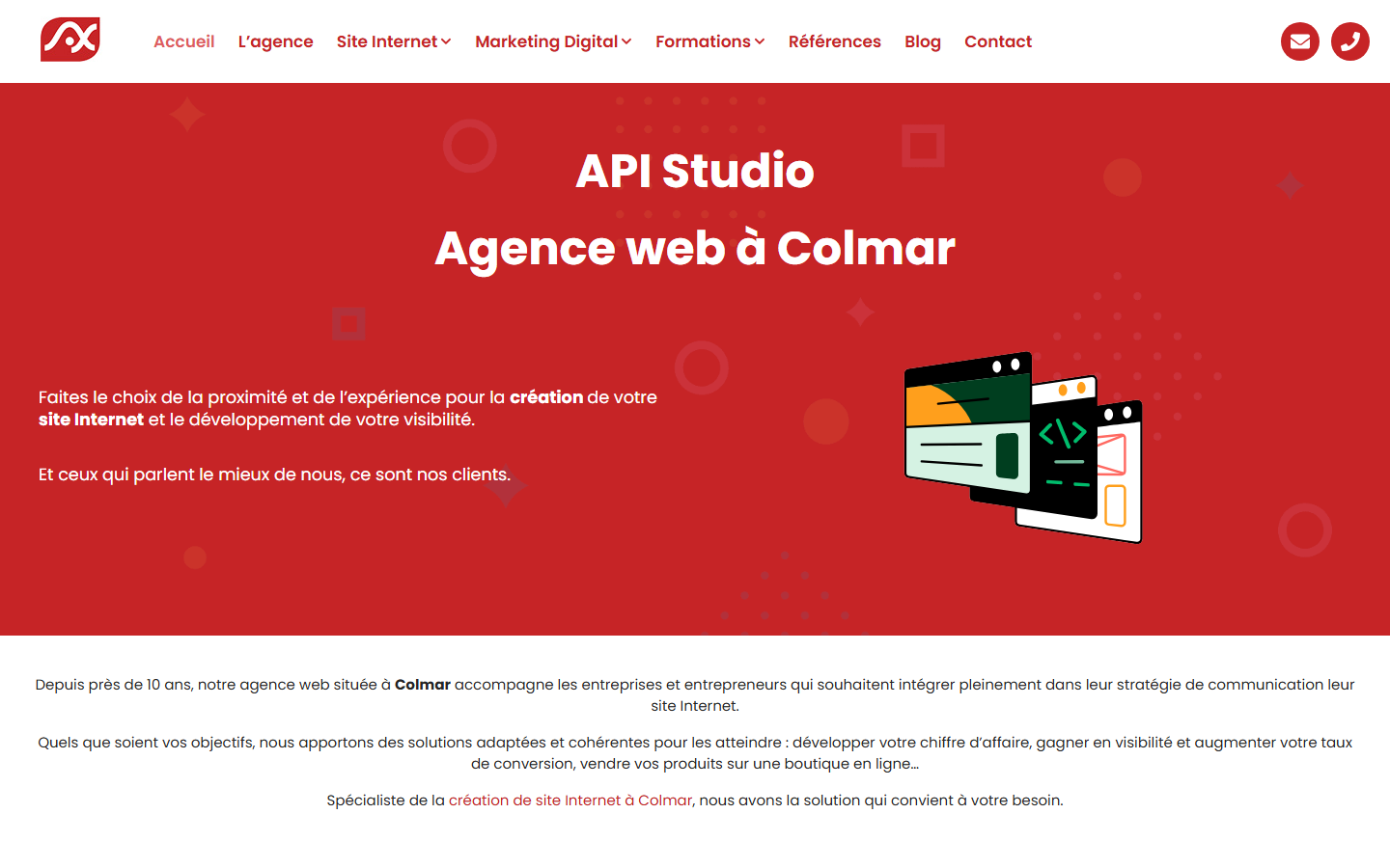 Aperçu du site de Api Studio