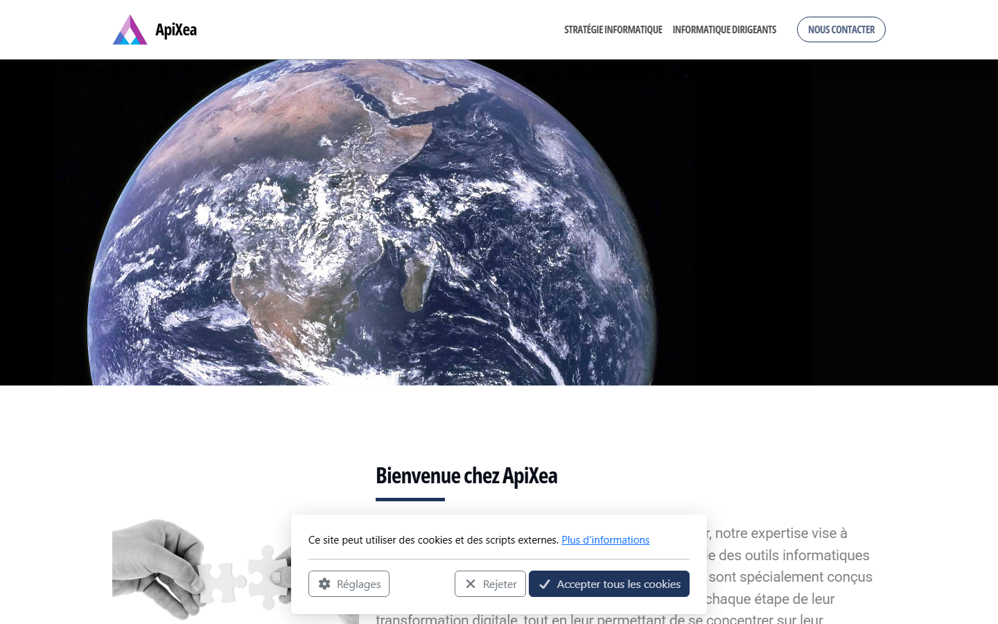 Aperçu du site de APIXEA
