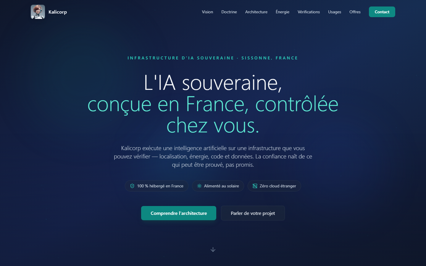 Aperçu du site de Kalicorp