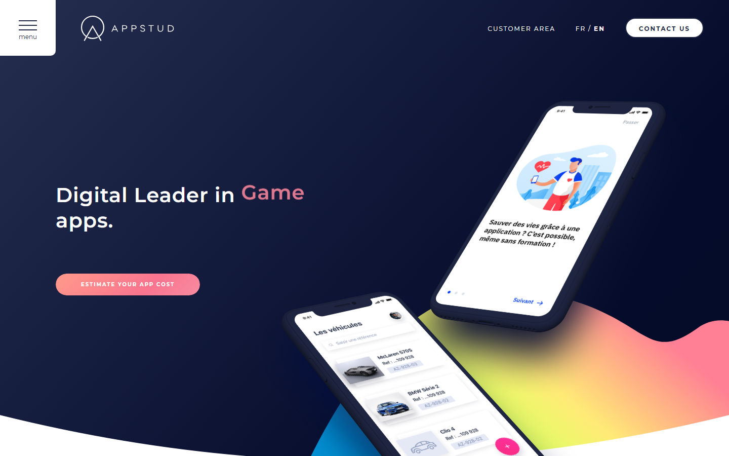Aperçu du site de Appstud