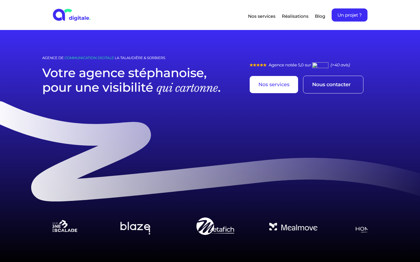 Aperçu du site de Ar Digitale