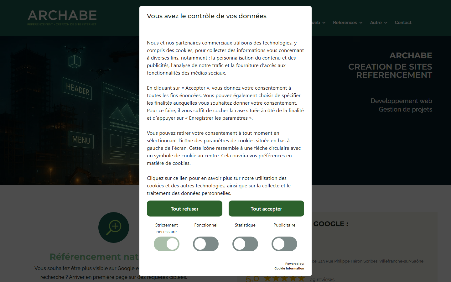 Aperçu du site de ARCHABE