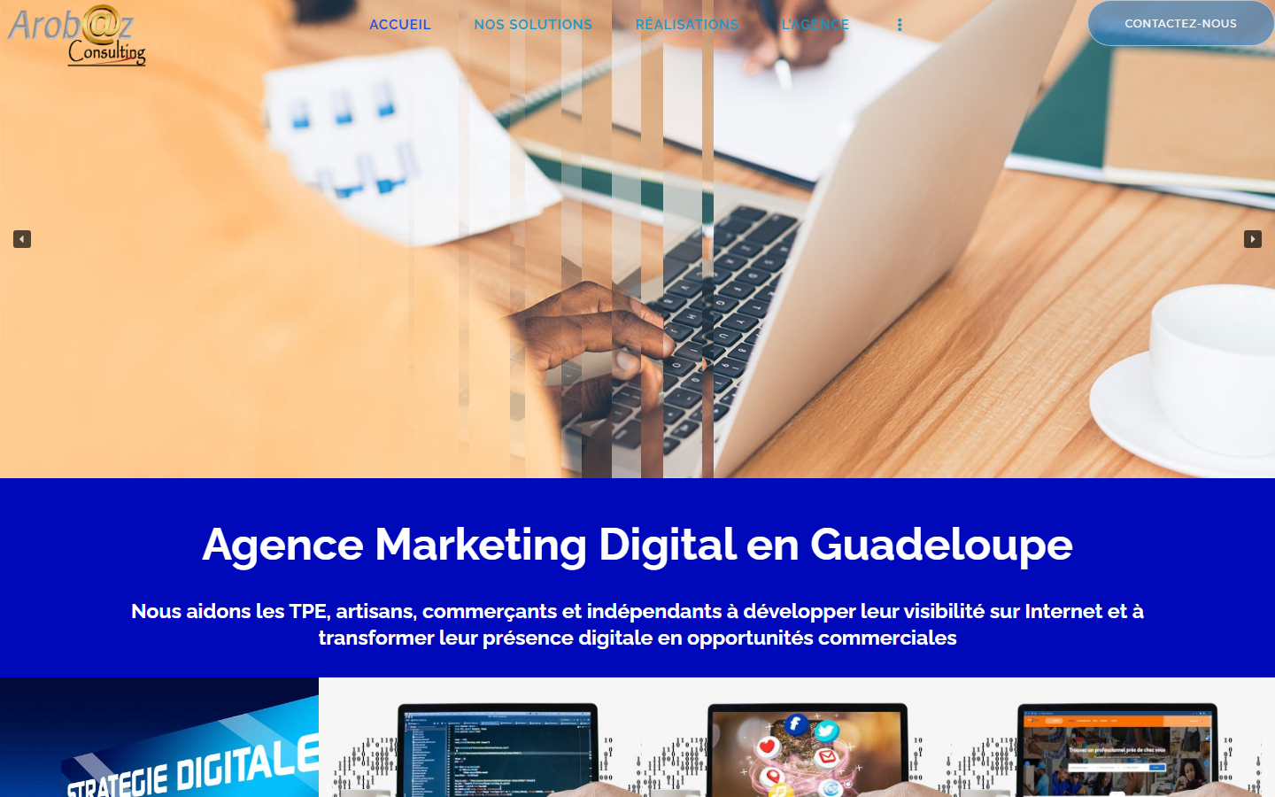 Aperçu du site de AROBAZCONSUTING
