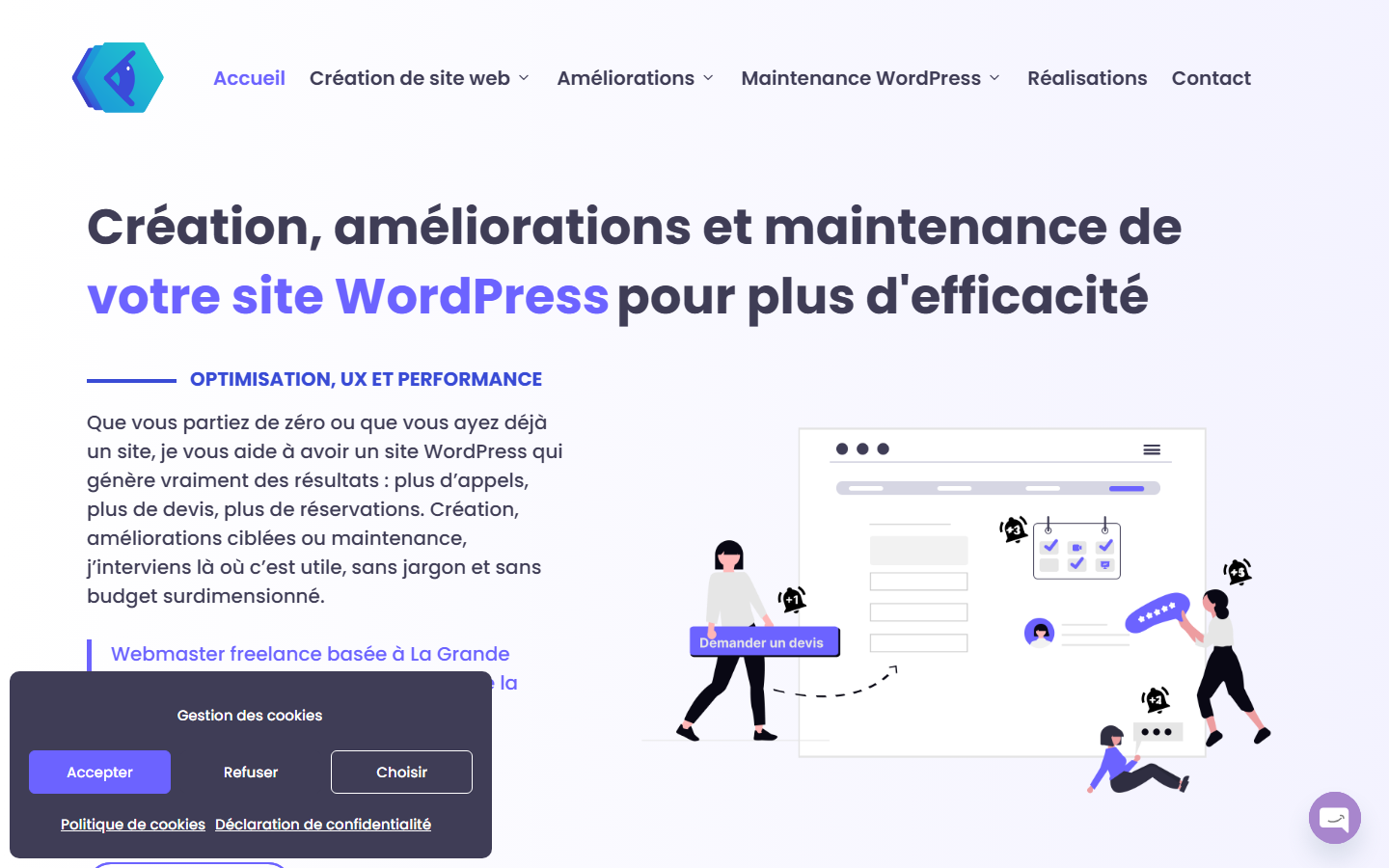 Aperçu du site de Sandrine LIBOUBAN