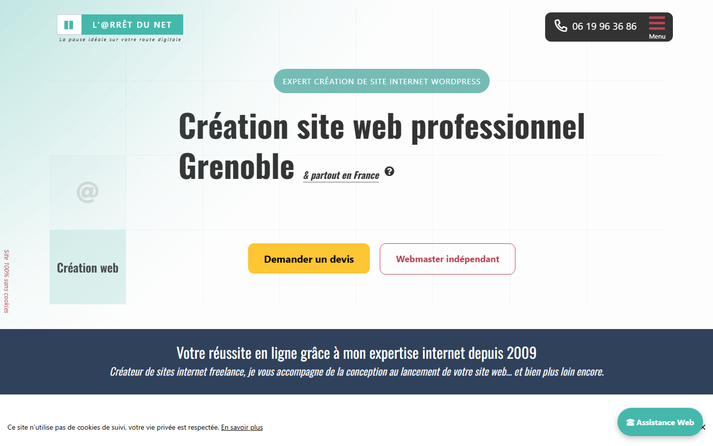 Aperçu du site de L'@rrêt du net