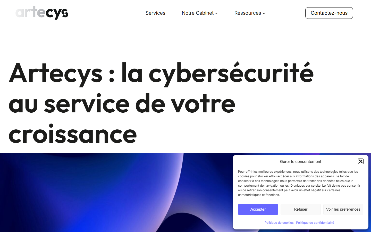 Aperçu du site de ARTECYS