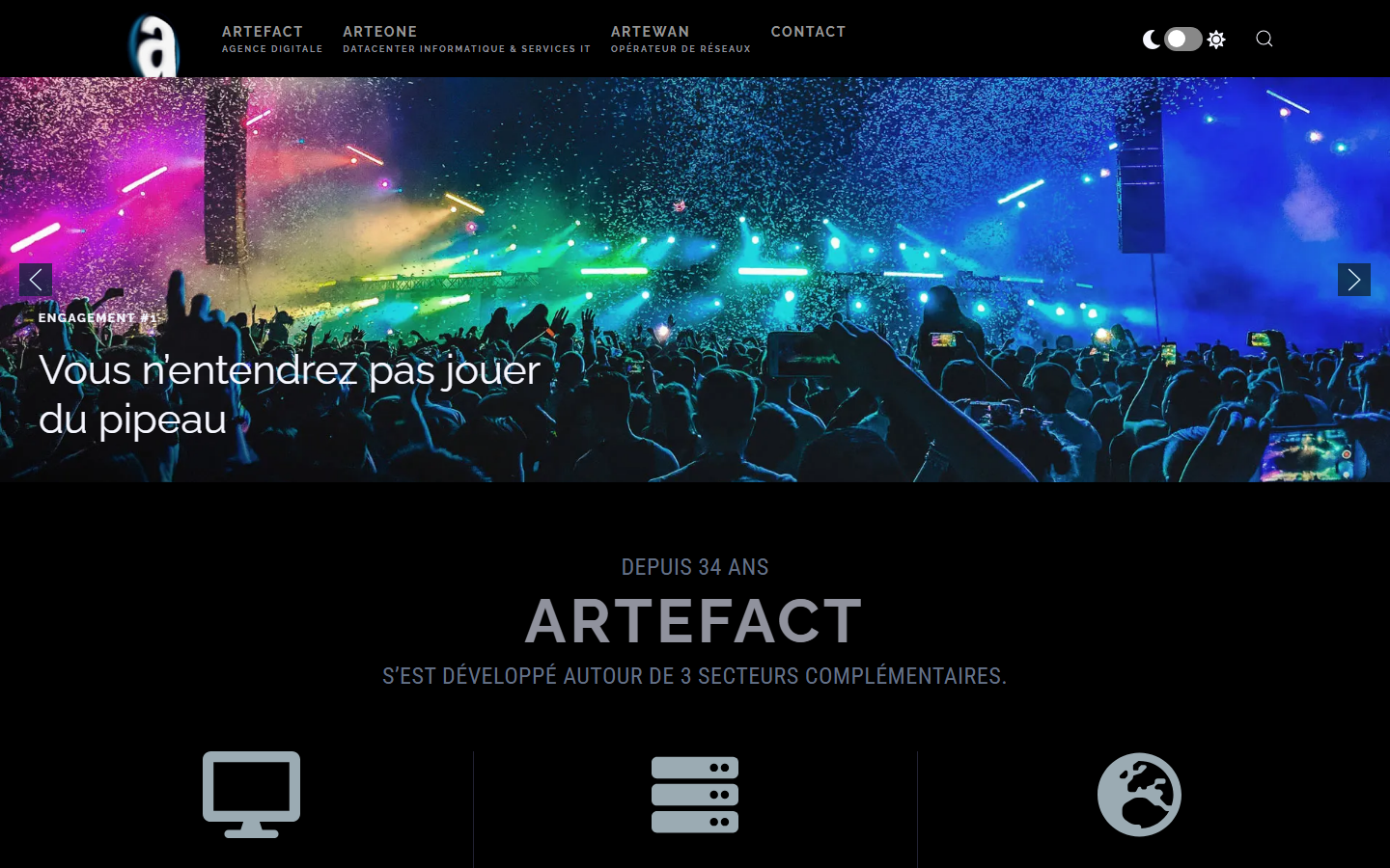 Aperçu du site de ARTEFACT