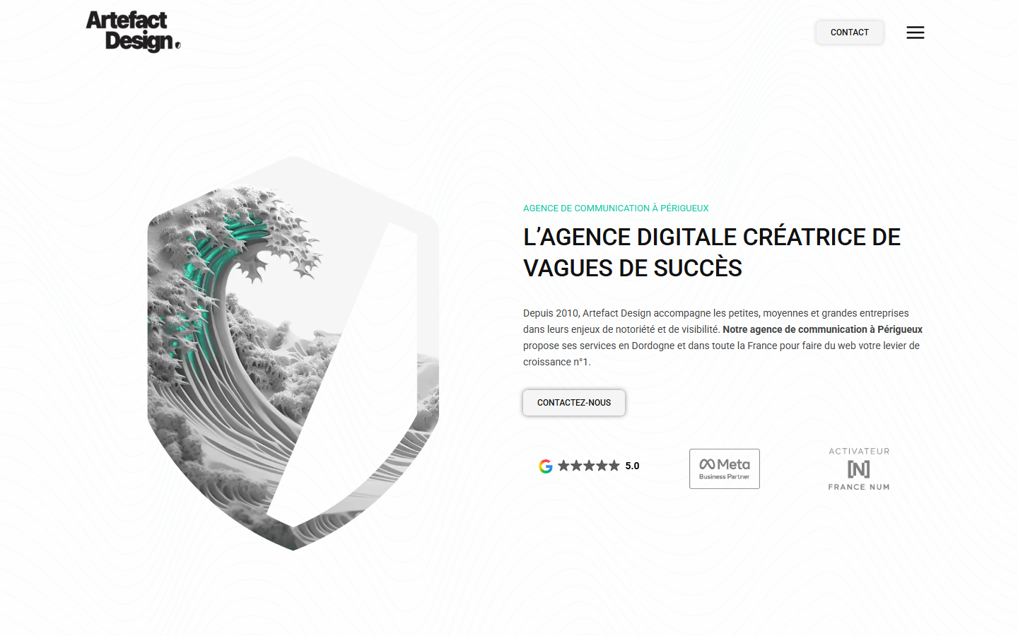 Aperçu du site de ARTEFACT DESIGN