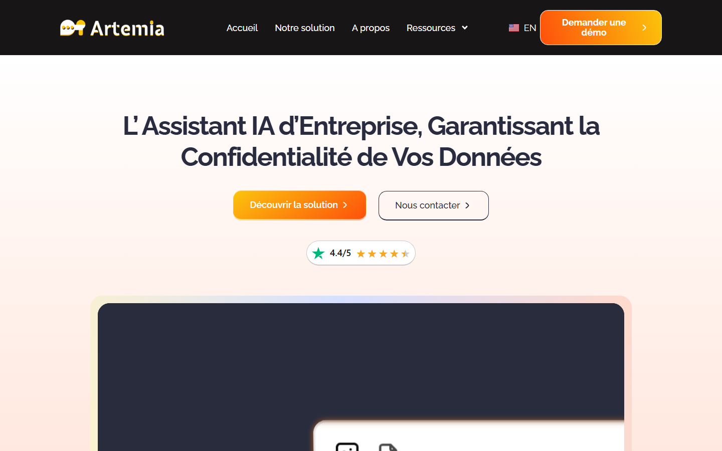 Aperçu du site de ARTEMIA
