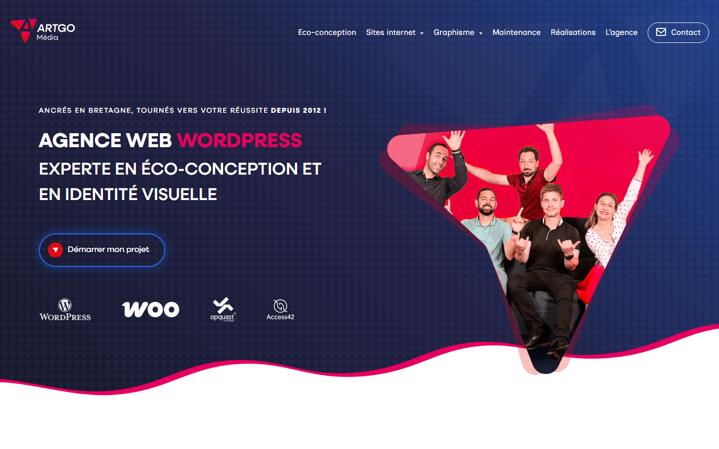 Aperçu du site de ARTGO MEDIA