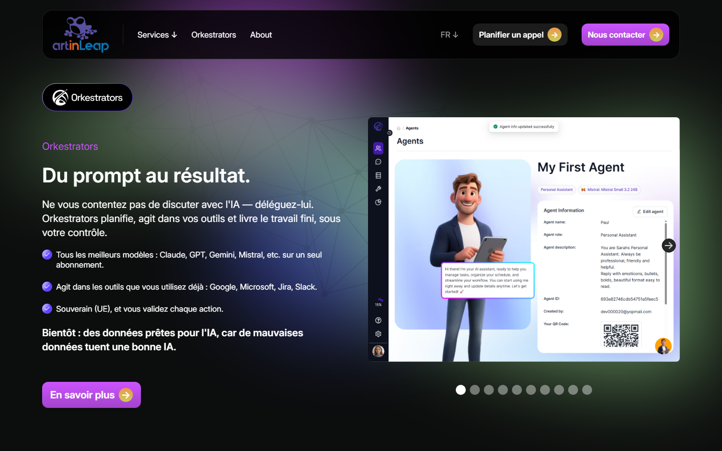 Aperçu du site de ARTINLEAP
