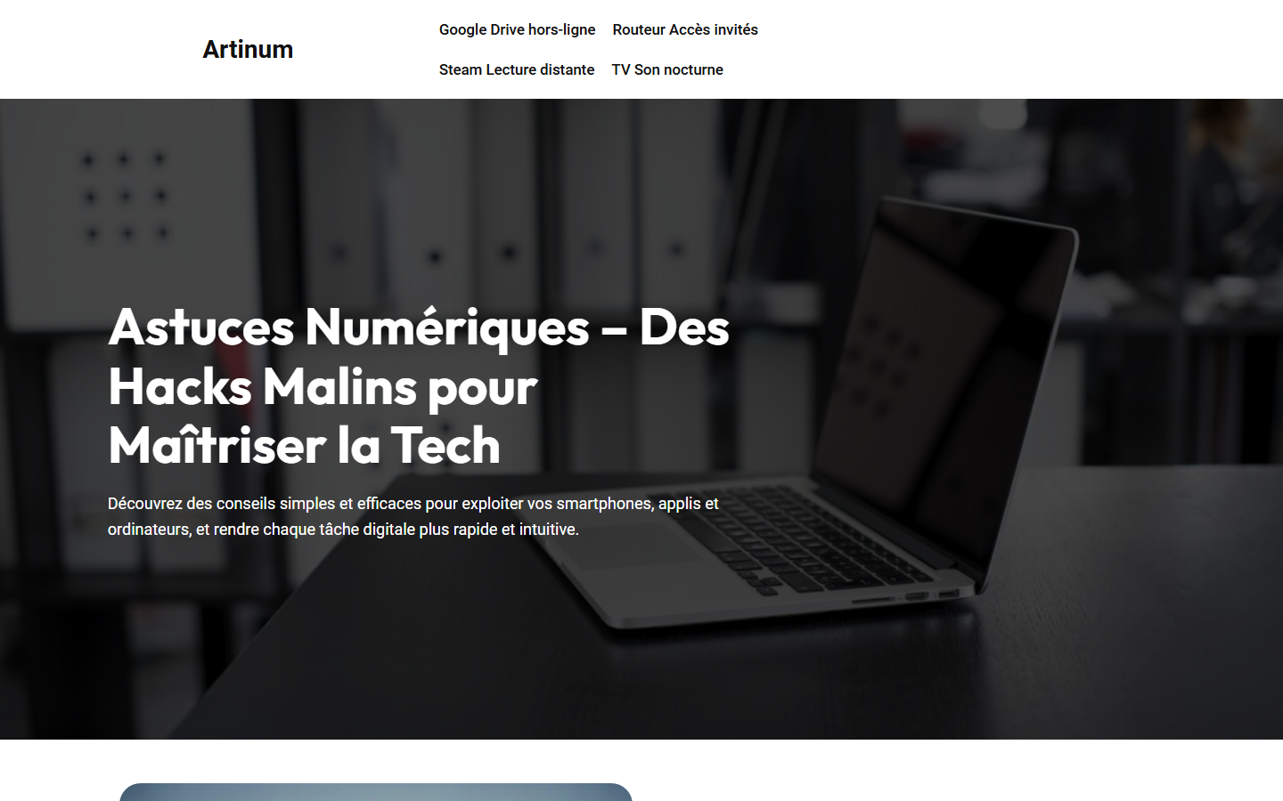 Aperçu du site de Artisan Numérique