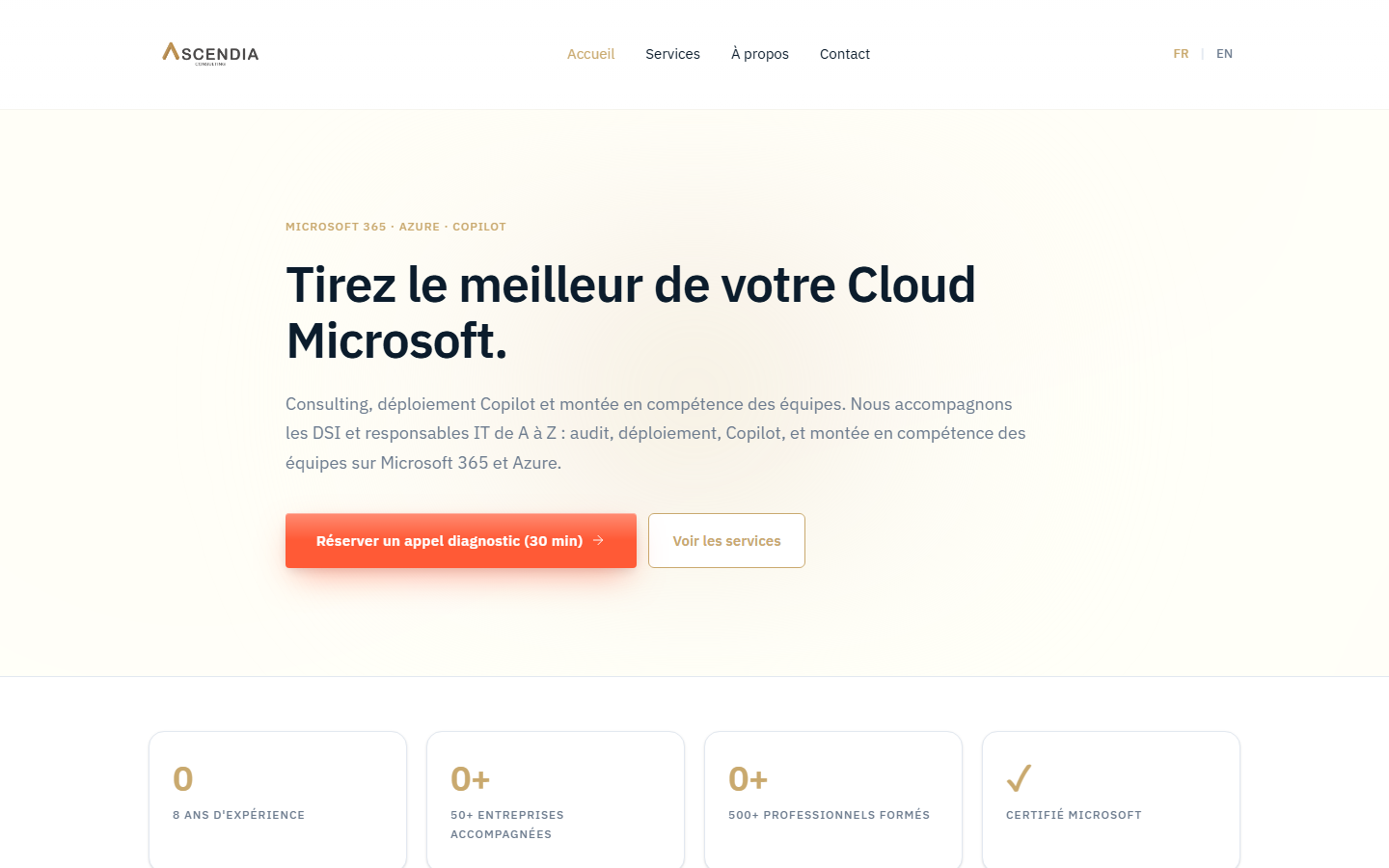 Aperçu du site de Ascendia Consulting