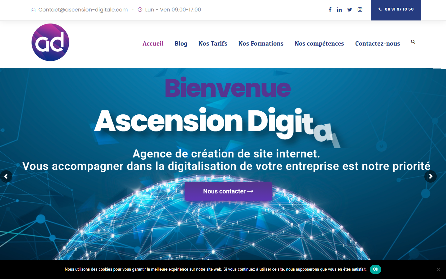 Aperçu du site de ASCENSION DIGITALE