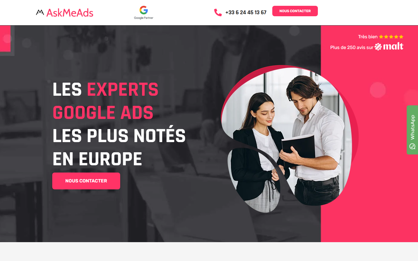 Aperçu du site de AskMeAds