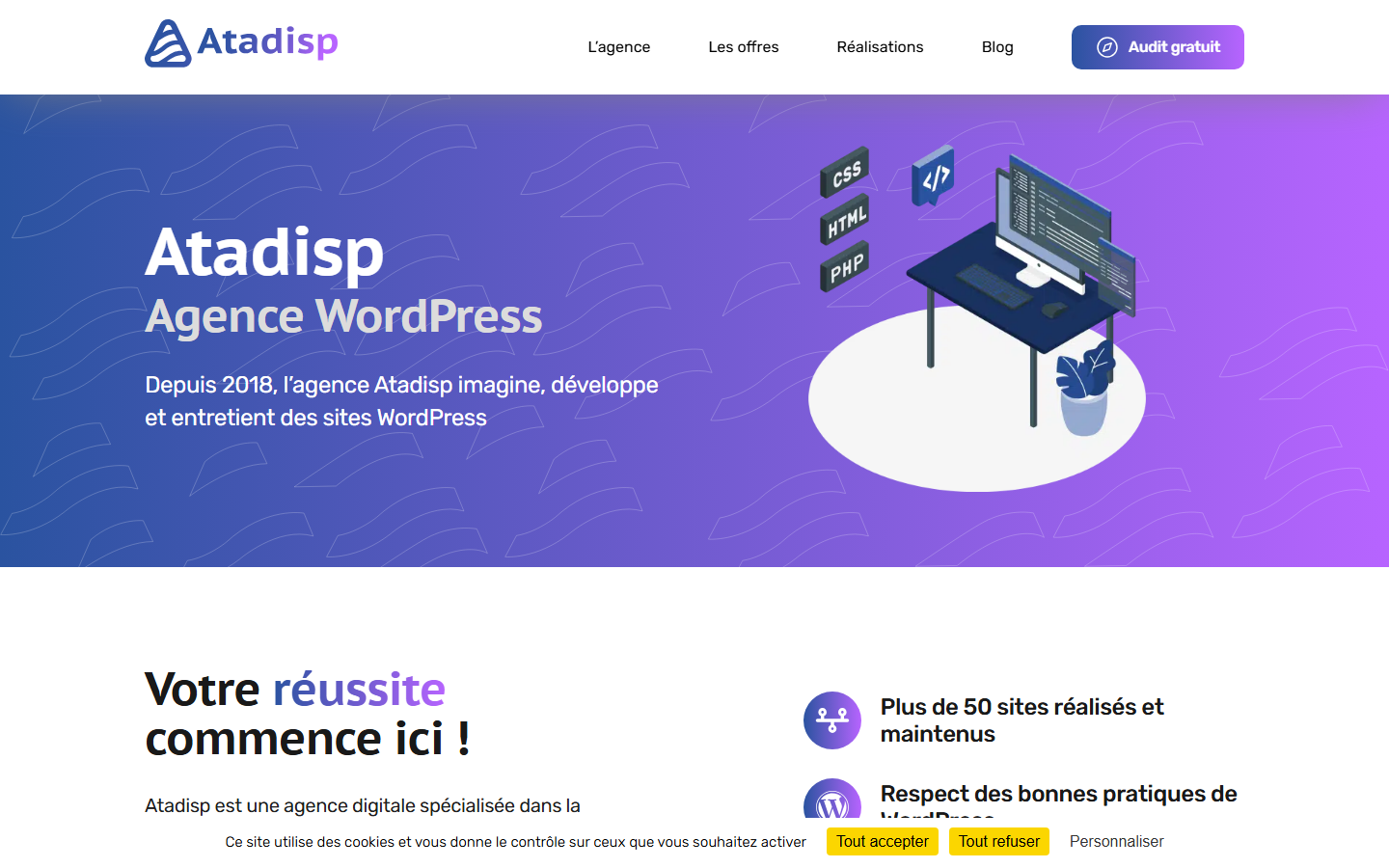 Aperçu du site de ATADISP