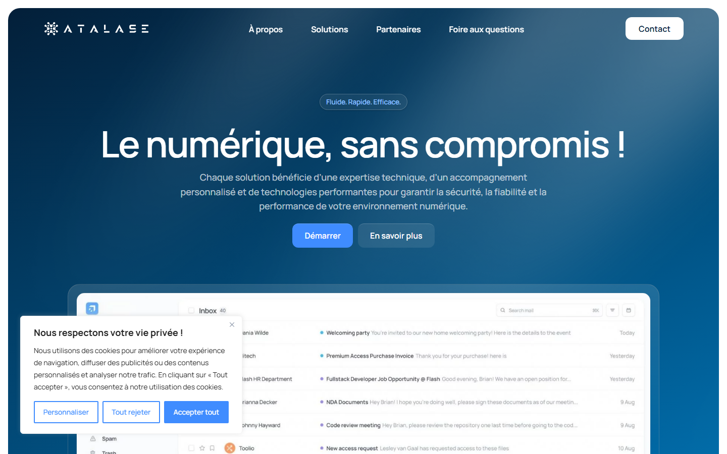 Aperçu du site de ATALASE
