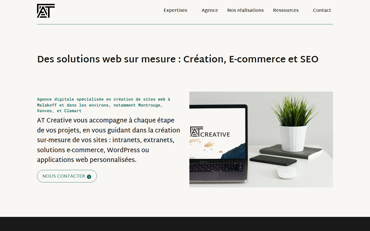 Aperçu du site de AT Creative