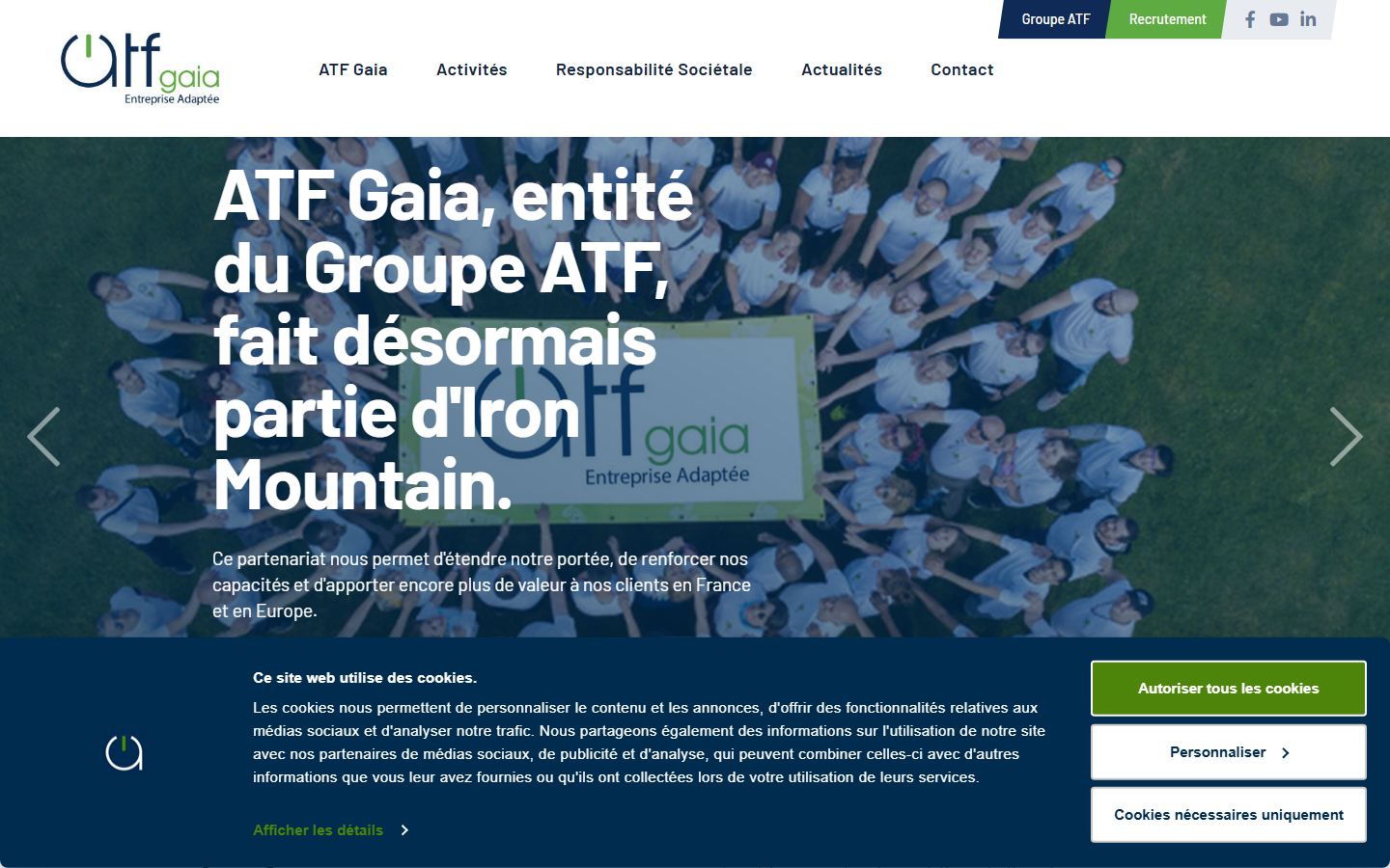 Aperçu du site de ATF GAIA