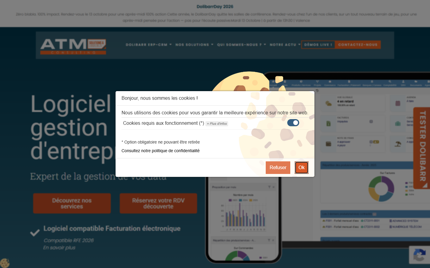 Aperçu du site de Atm Consulting