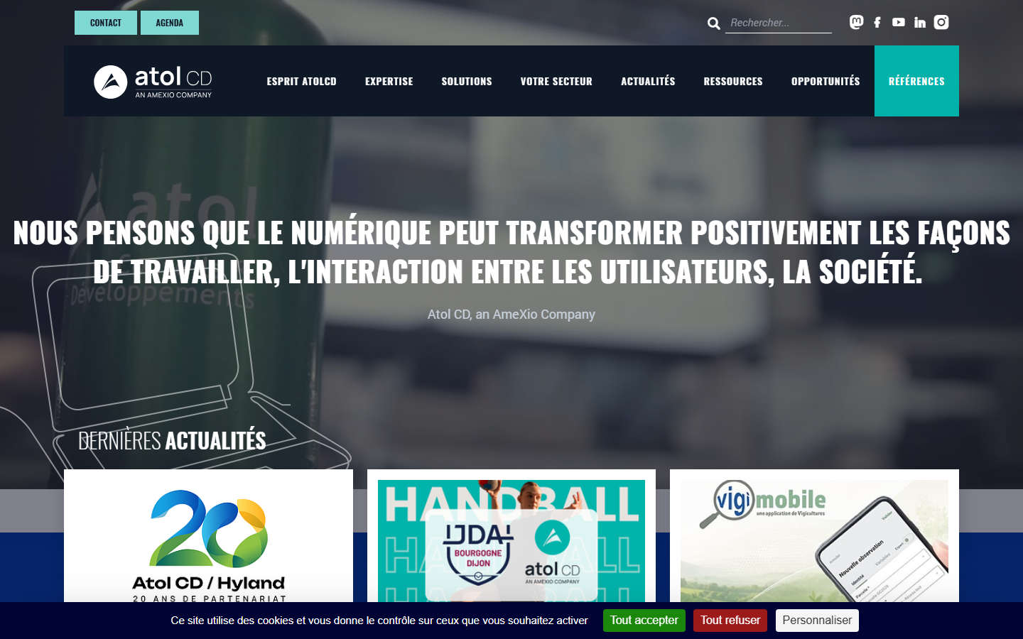 Aperçu du site de Atol Conseils Et Developpements