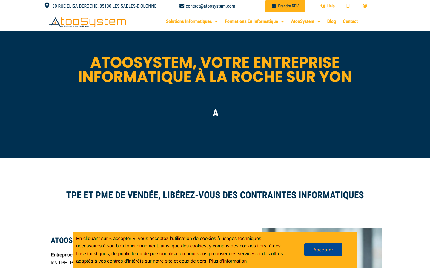 Aperçu du site de ATOOSYSTEM
