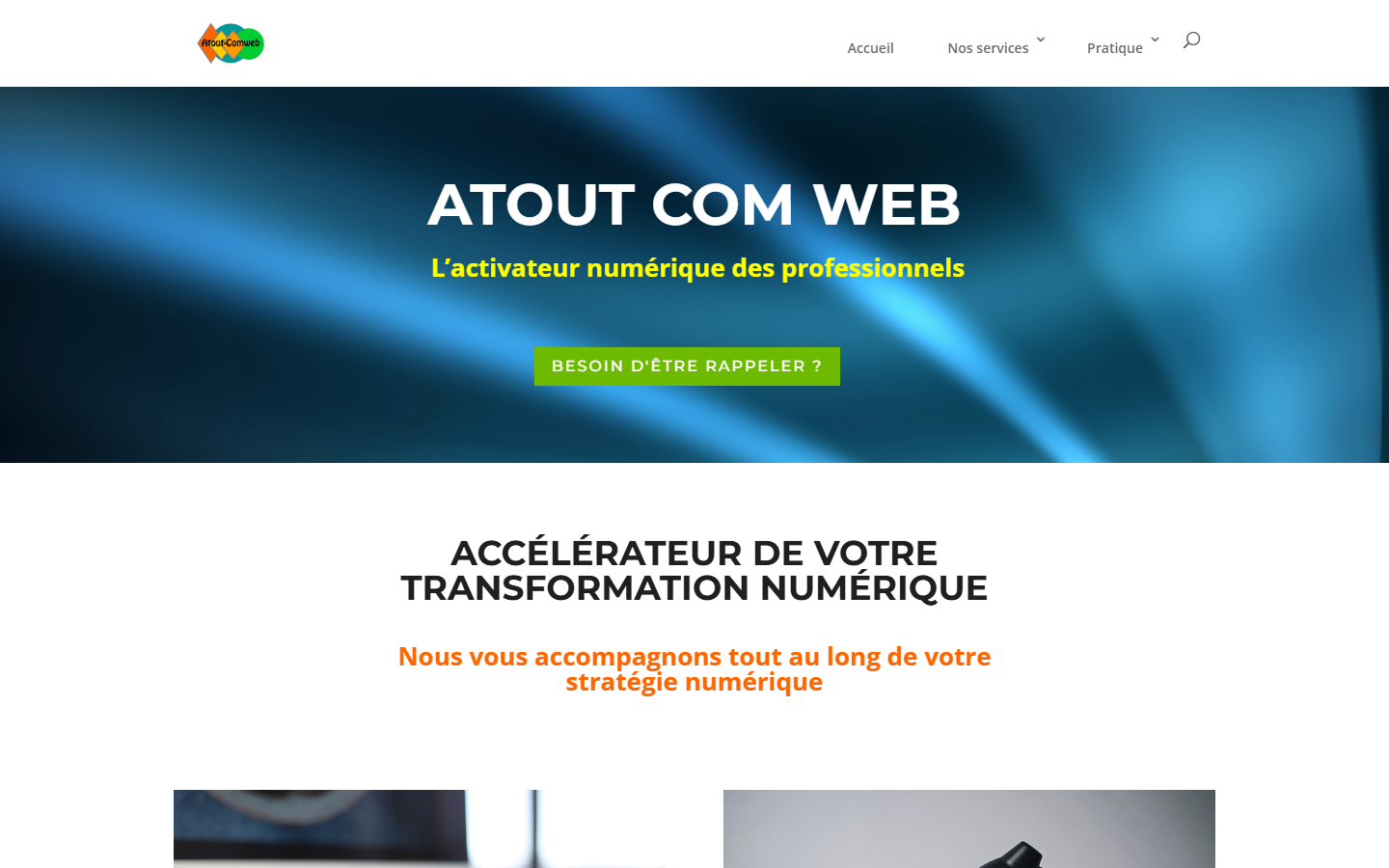 Aperçu du site de Atout - Comweb