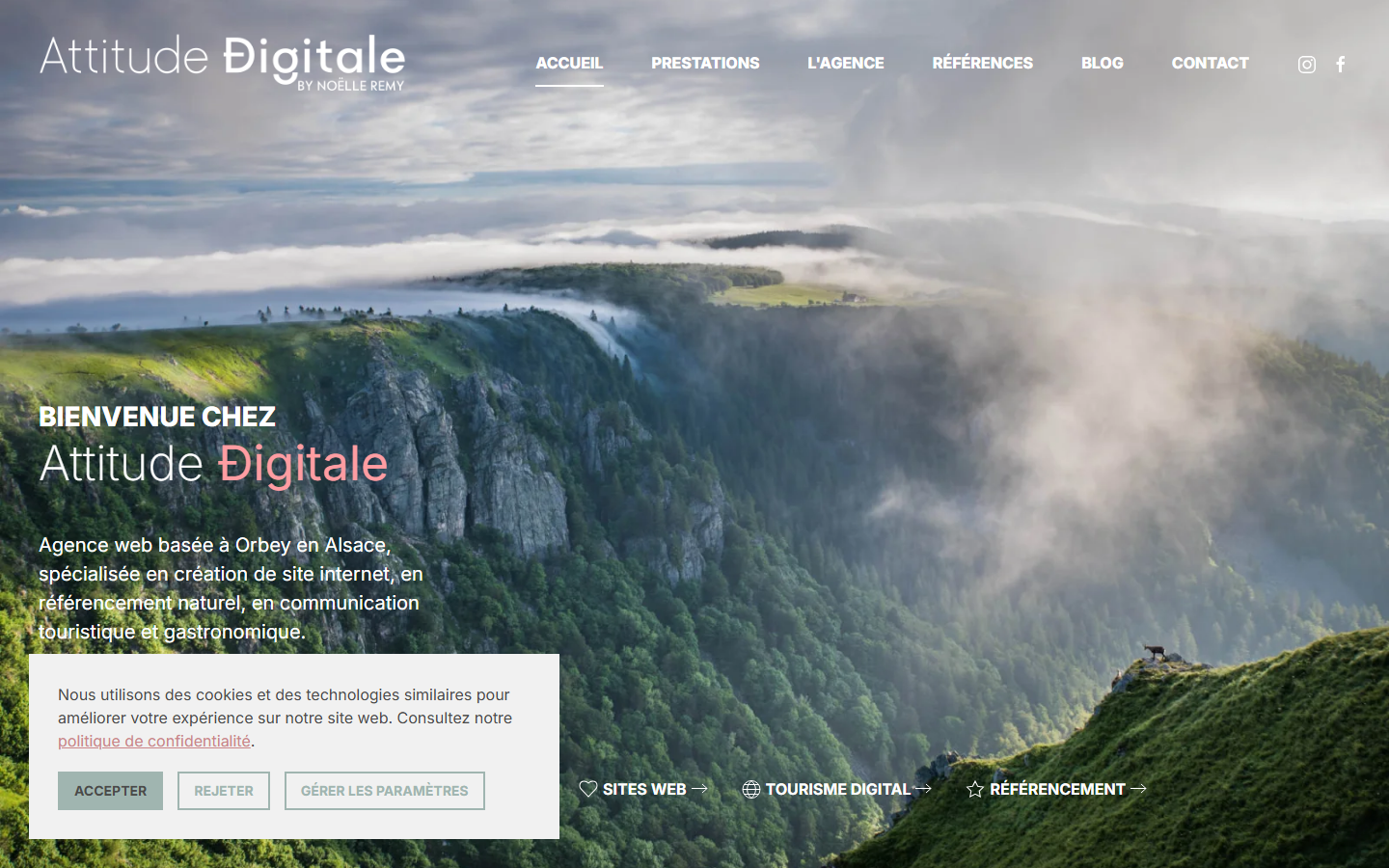 Aperçu du site de Attitude Digitale