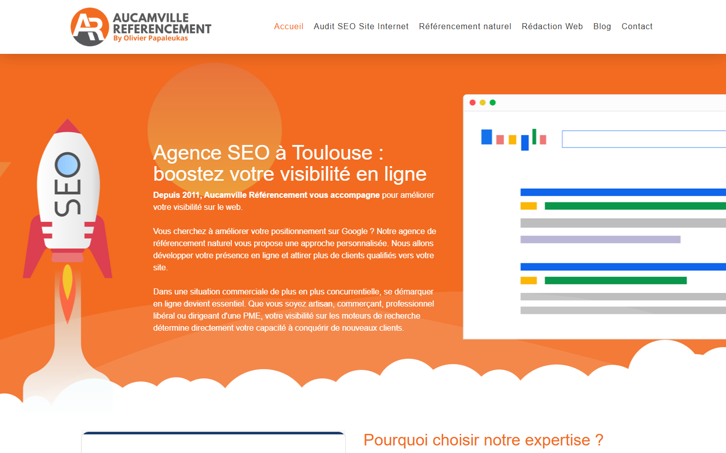 Aperçu du site de Aucamville Référencement