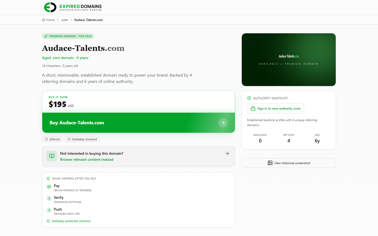 Aperçu du site de AUDACE TALENTS