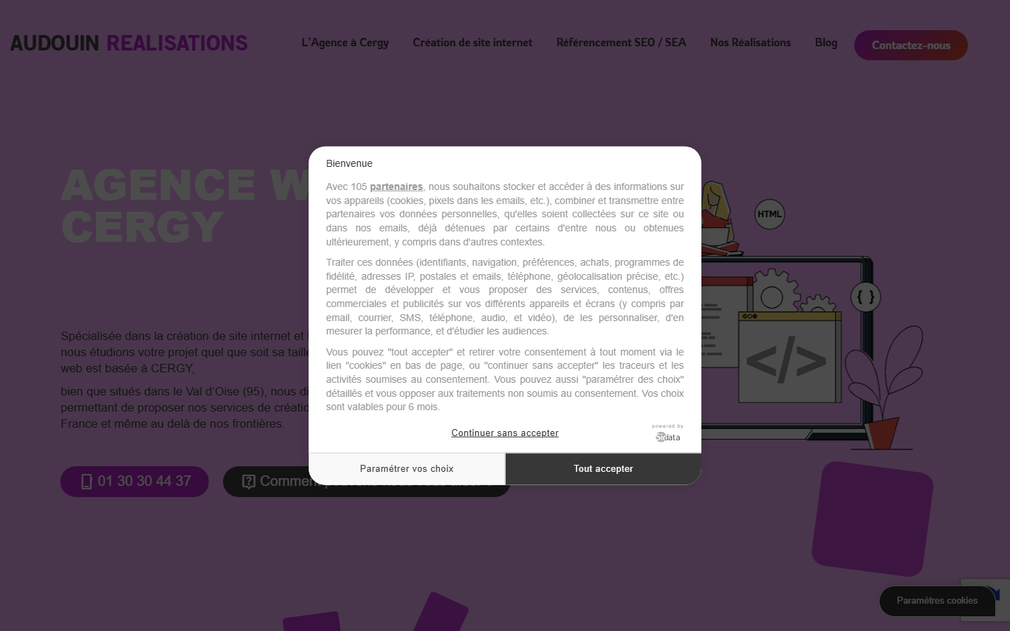 Aperçu du site de AUDOUIN REALISATIONS