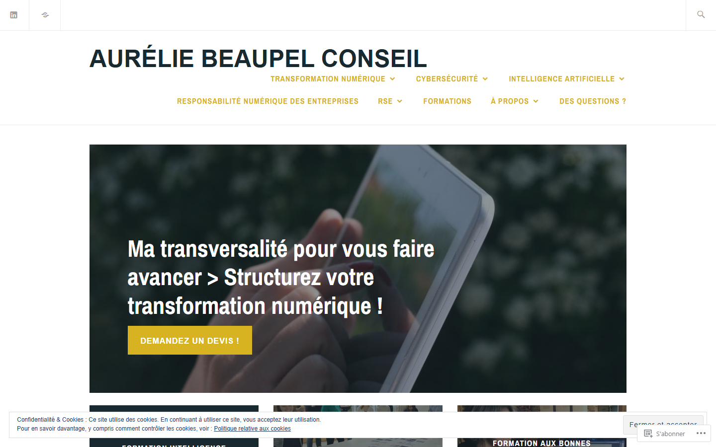Aperçu du site de Aurélie Beaupel Conseil & Formation