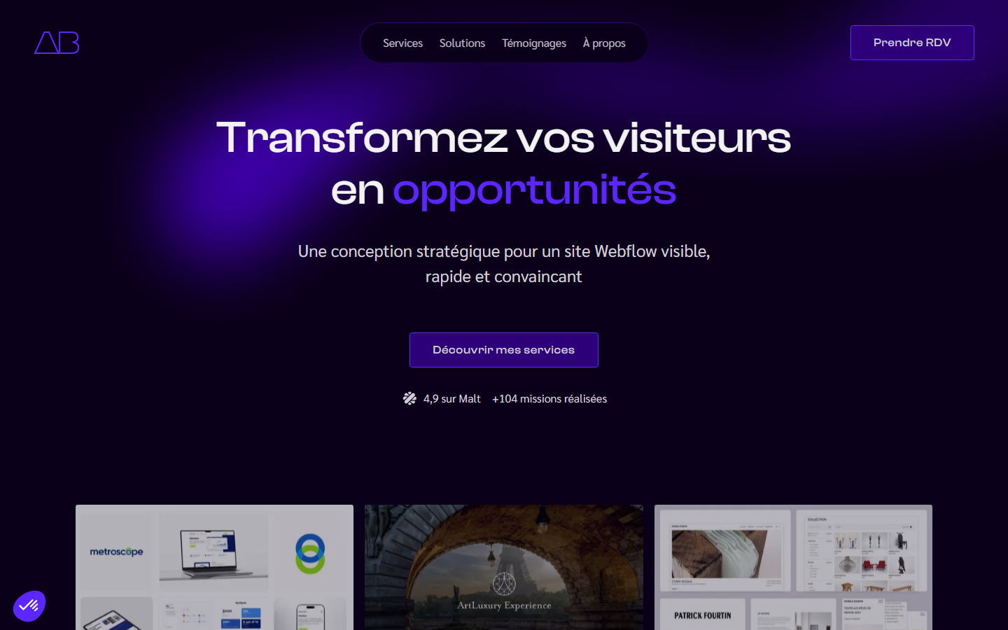 Aperçu du site de Aurélien BASSEMAYOUSSE