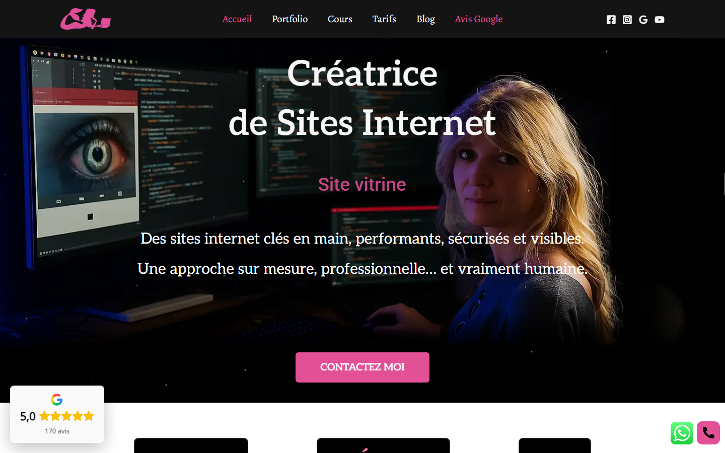 Aperçu du site de AURORE CREATION WEB
