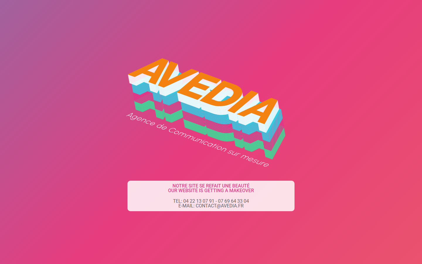 Aperçu du site de Avedia Communication