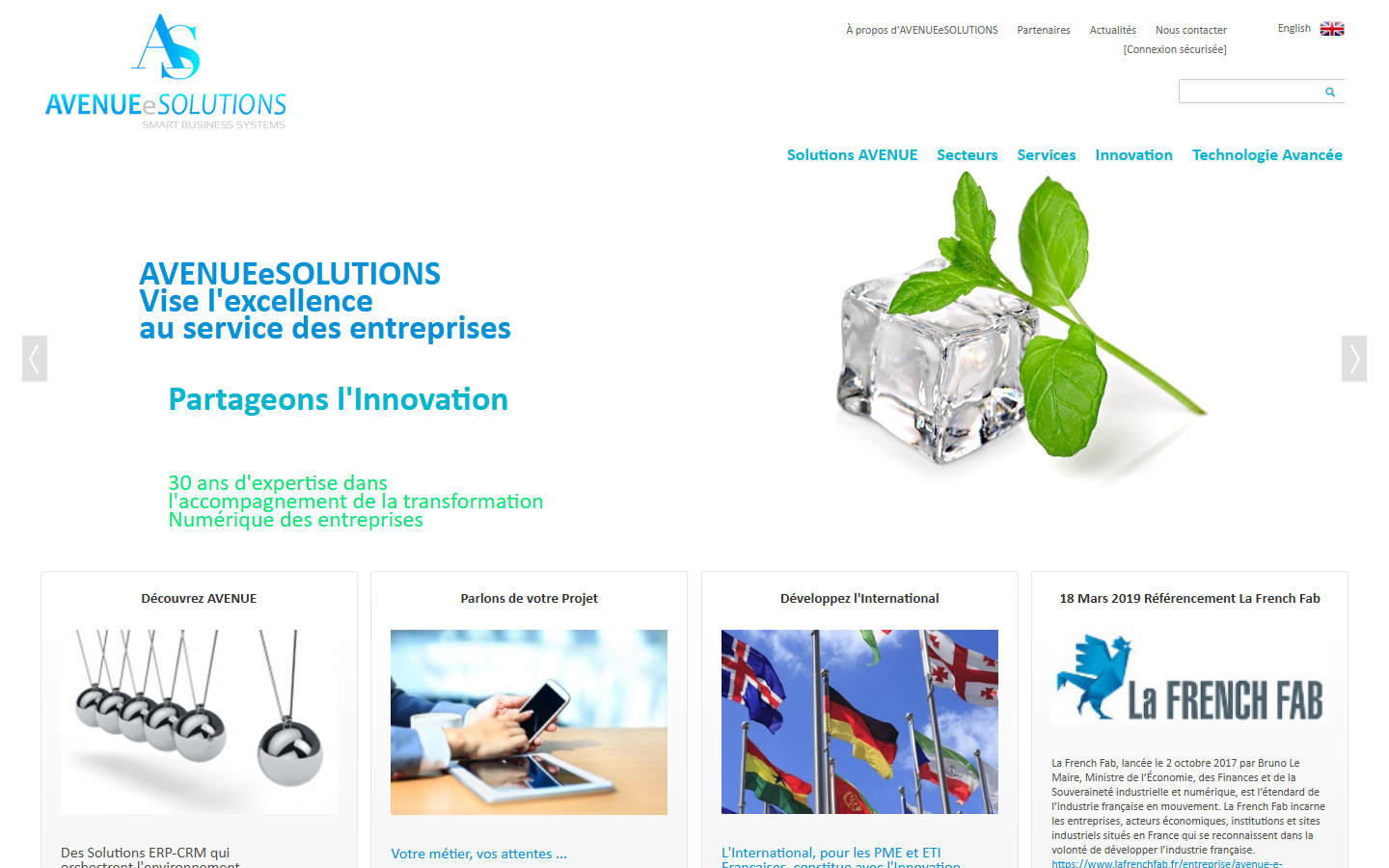 Aperçu du site de AVENUE E SOLUTIONS