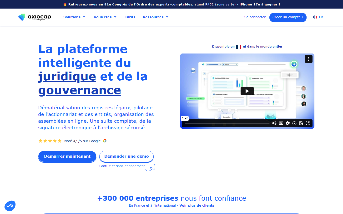 Aperçu du site de AXIOCAP
