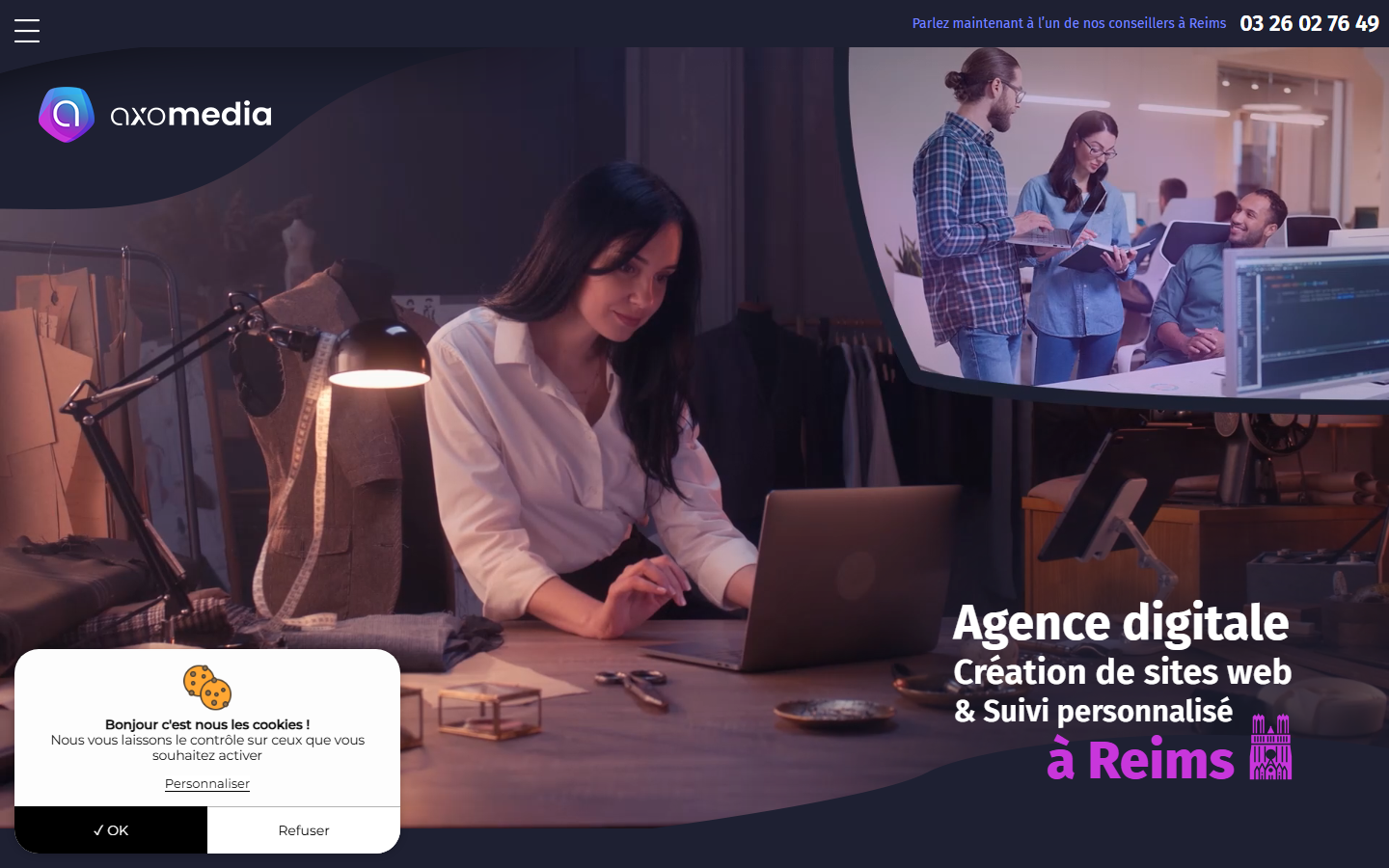 Aperçu du site de AXOMEDIA