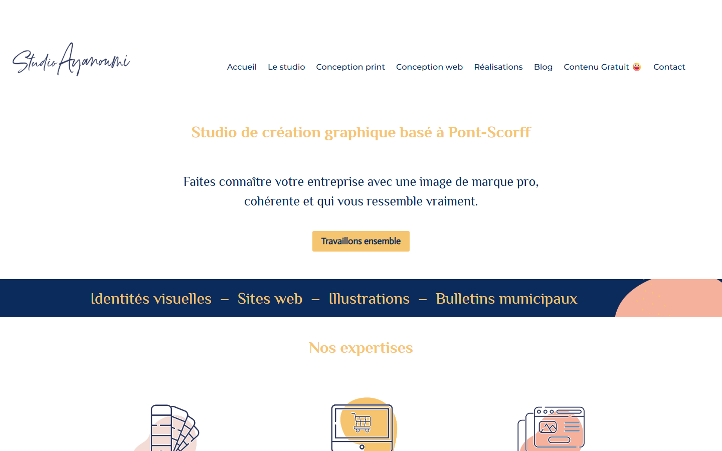 Aperçu du site de Studio Ayanoumi