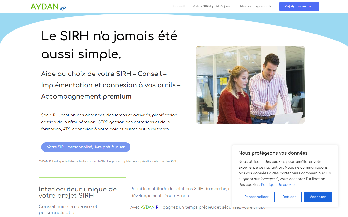 Aperçu du site de AYDAN RH