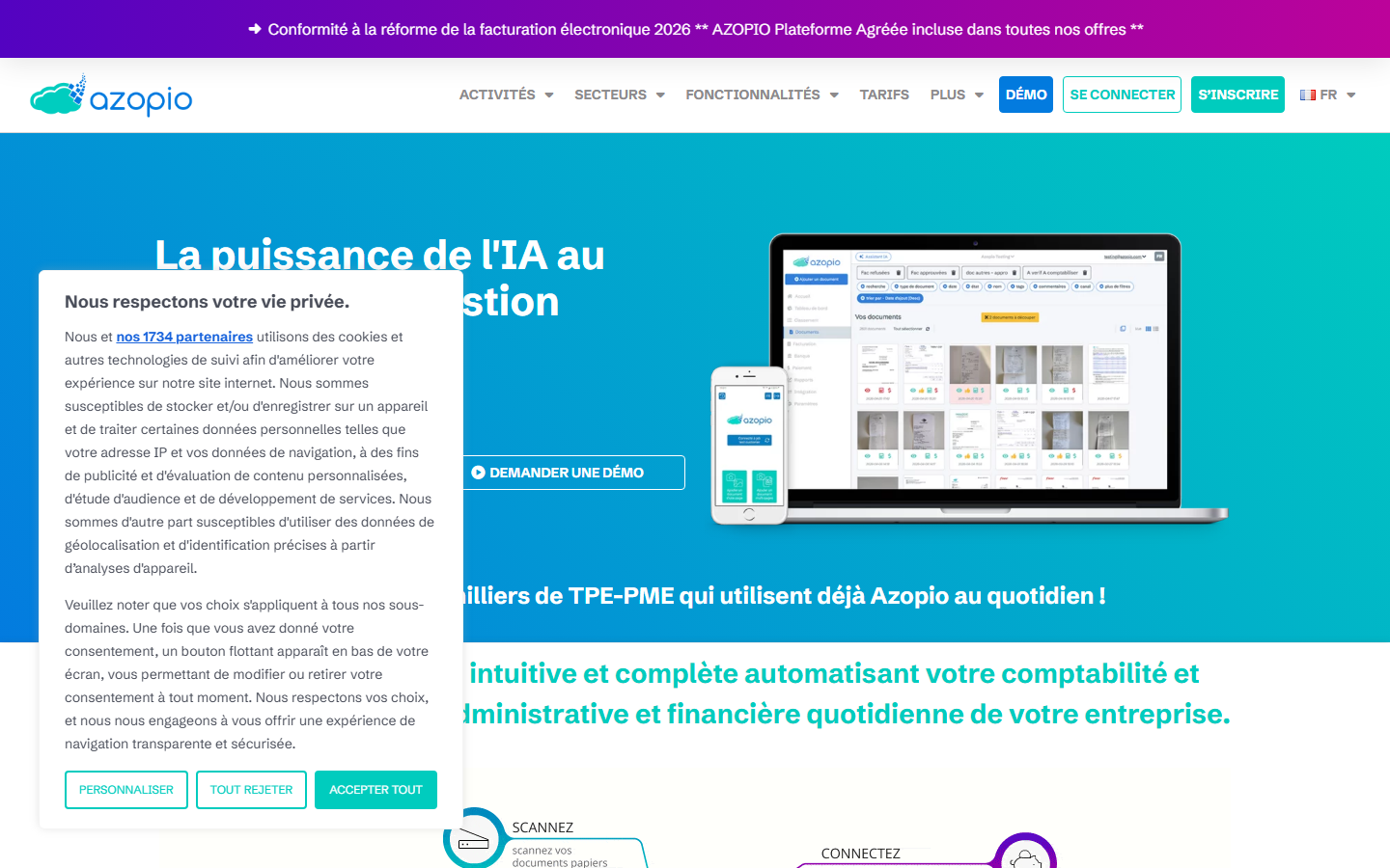 Aperçu du site de Azopio