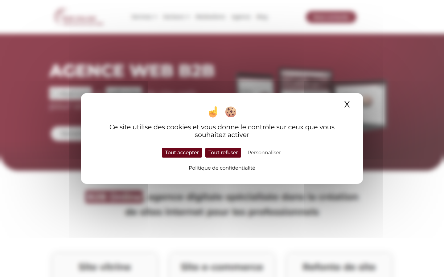 Aperçu du site de B2B-ONLINE