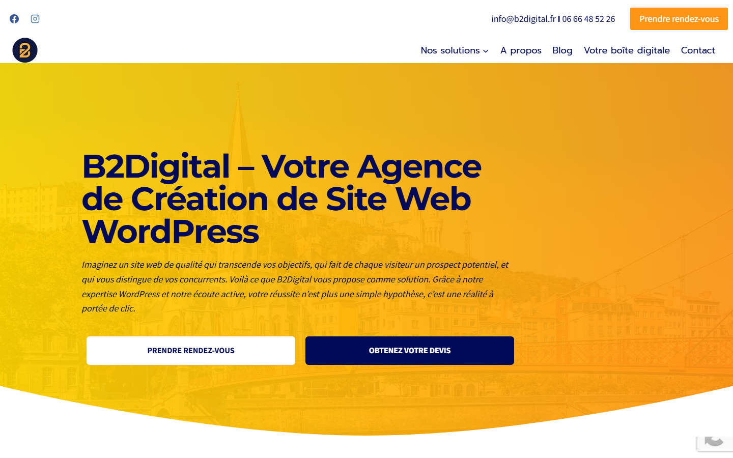 Aperçu du site de B2DIGITAL